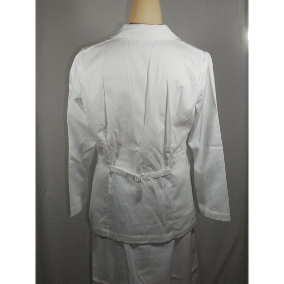 Vtg Work Force By Barco White Nurse Uniform Skirt Jacket Size 4 NOS - Picture 4 of 14